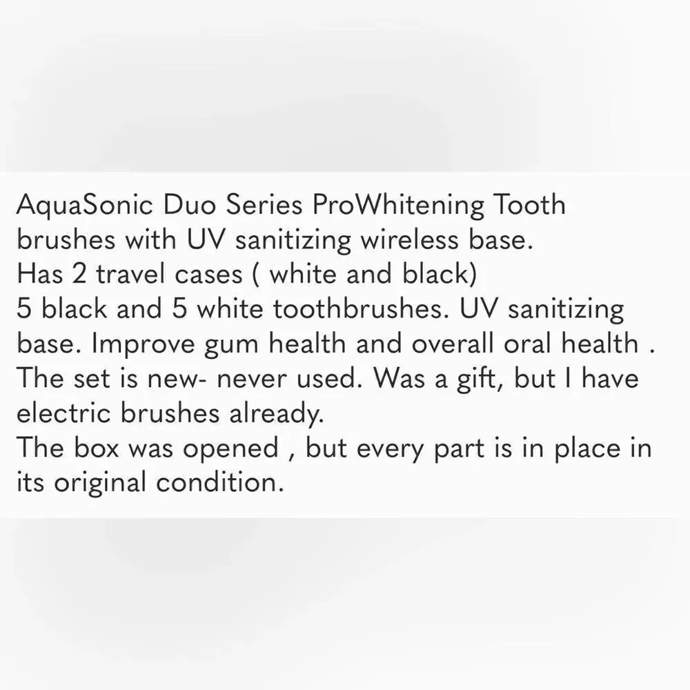 AquaSonic Duo Series Pro Electric Tooth Brushes